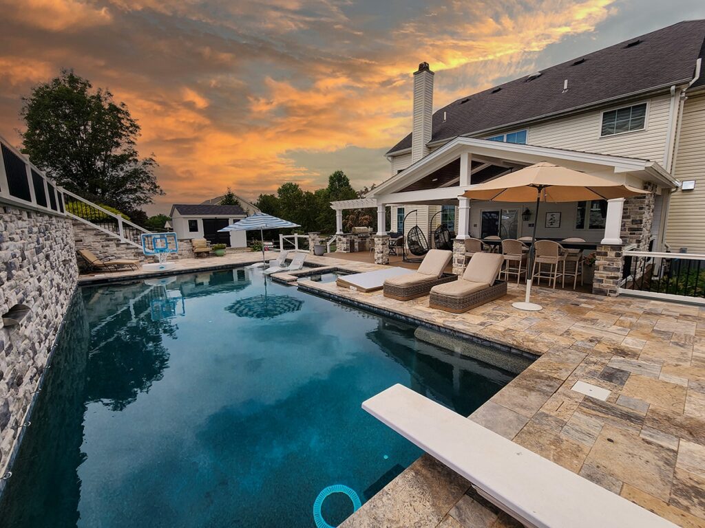 Premium backyard outdoor living space